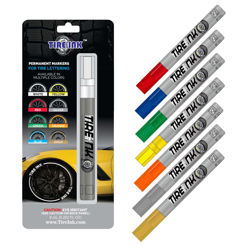 Tire Ink | Paint Pen for Car Tires | Permanent and Waterproof | Carwash Safe (1 Pen, White)